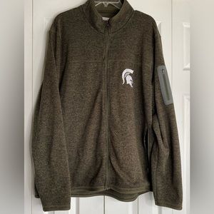 Men's Michigan State Full Zip Jacket Pockets Spartan Size XXL Read